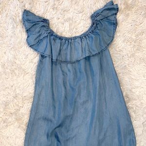 Lulus off the shoulder denim dress